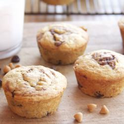 Nutella Swirled Peanut Butter Muffins