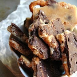 Salted Caramel Pretzel Bark