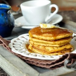 Pumpkin Pancakes with Maple Butter