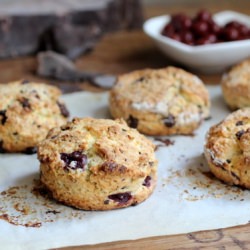 Chocolate Sour Cherry Scones