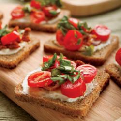 Bacon, Tomato and Basil Sandwiches