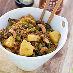 Baked Fried Brown Rice