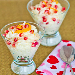 Pomegranate Coconut Rice Pudding