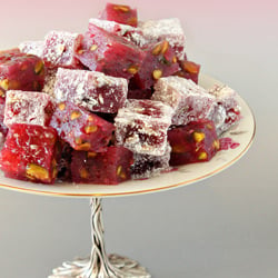 Raspberry-Pistachio Turkish Delight