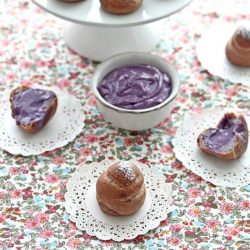 Purple Sweet Potato Choux Puffs