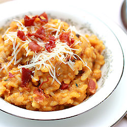Pumpkin Risotto with Bacon