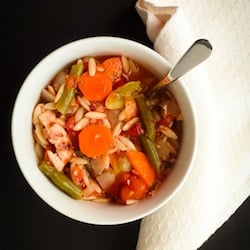 Vegetable Chicken Soup with Orzo
