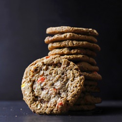 Halloween Candy Monster Cookies