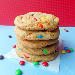 Chewy M&M Cookies