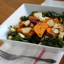 Roasted Kale and Sweet Potato Salad