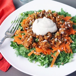 Leafy Greens w/ BBQ Walnut Crumble