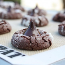 Mint Chocolate Crinkle Cookies