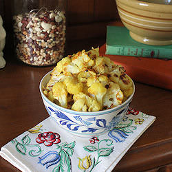 Lemon Curry Roasted Cauliflower