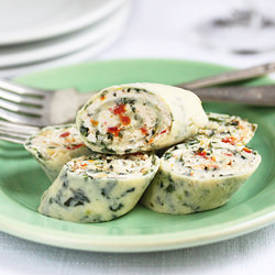 Spinach Crepe Spirals