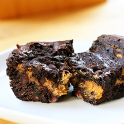 Pumpkin Cheesecake Swirled Brownies