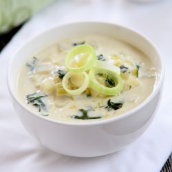Cream of Leek and Kale Soup