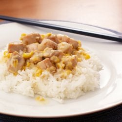 Creamed Corn with Pork and Rice