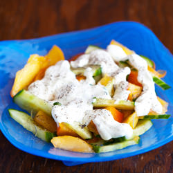 Kaki and Cucumber Salad