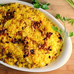 Saffron Rice with Golden Raisins