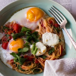 Noodly Baked Eggs