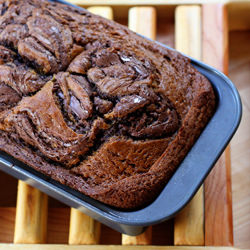 Nutella-Swirled Pumpkin Bread