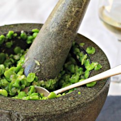 Smashed Broad Bean Bruschetta