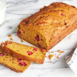 Easy Pumpkin & Cranberry Bread