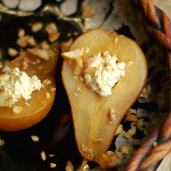 Roast Pears with Ricotta & Chestnut