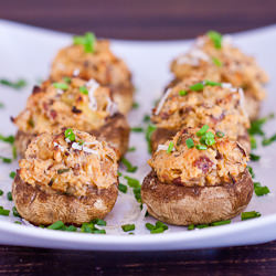 Bacon and Cheese Stuffed Mushrooms