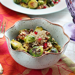 Roasted Brussel Sprout Quinoa Salad
