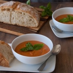 Coconut Tomato Soup & Rustic Bread