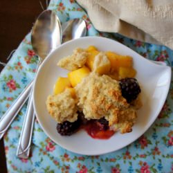 Mango & Blackberry Cobbler