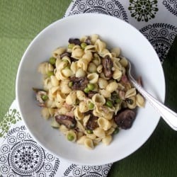 Shells with Mushrooms & Bacon