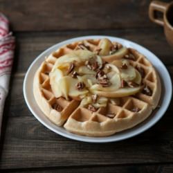 Waffles with Honey Apples