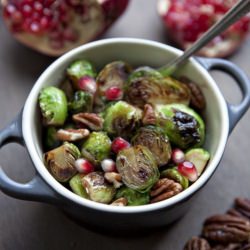 Honey Pomegranate Brussels Sprouts