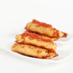 Pepperoni Stuffed Mozzarella Sticks