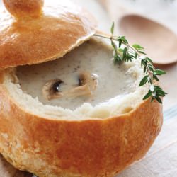 Cream Soup in Bread Pot