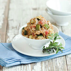 Thyme-Tomato and Zucchini Bulgur