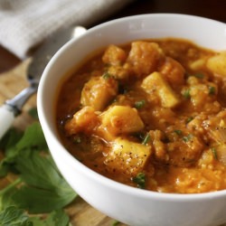 Easy Red Lentil & Vegetable Soup