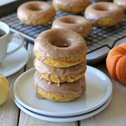 Pumpkin Donuts with Maple Glaze