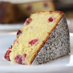 Cranberry Orange Cornmeal Cake