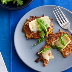 Sweet Potato Latkes with Brie