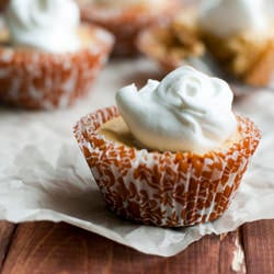 Mini Pumpkin Goat Cheese Cheesecake
