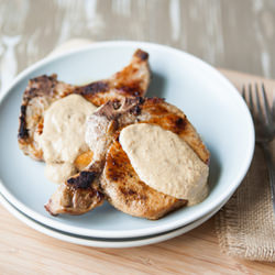 Pork Chops with Parmesan Sage Sauce