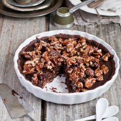 Salt Chocolate and Pecan Tart