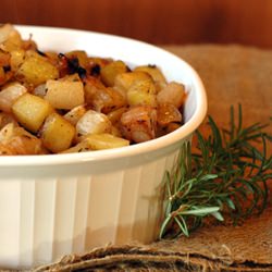 Roasted Turnip, Potato & Apple Hash