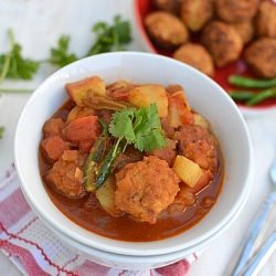 Bengali Lentil Fritter Curry