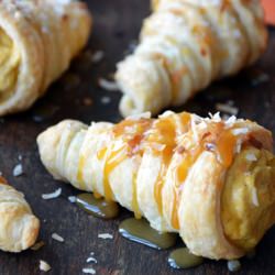 Puff Pastry Cornucopias with Mousse