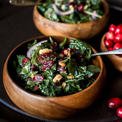 Cranberry Walnut Kale Salad