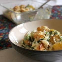 Potato and Spring Greens Bake
